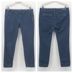 Level 99 | Midrise Dark Wash Cropped Cuff Jeans